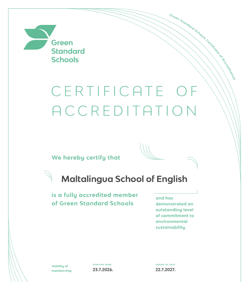 Acreditação Green Standards School 2026/27