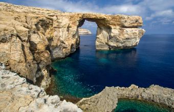 Vista de Azure Window em Gozo